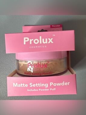 Prolux Matte Setting Powder in Porcelain Pink Packaging